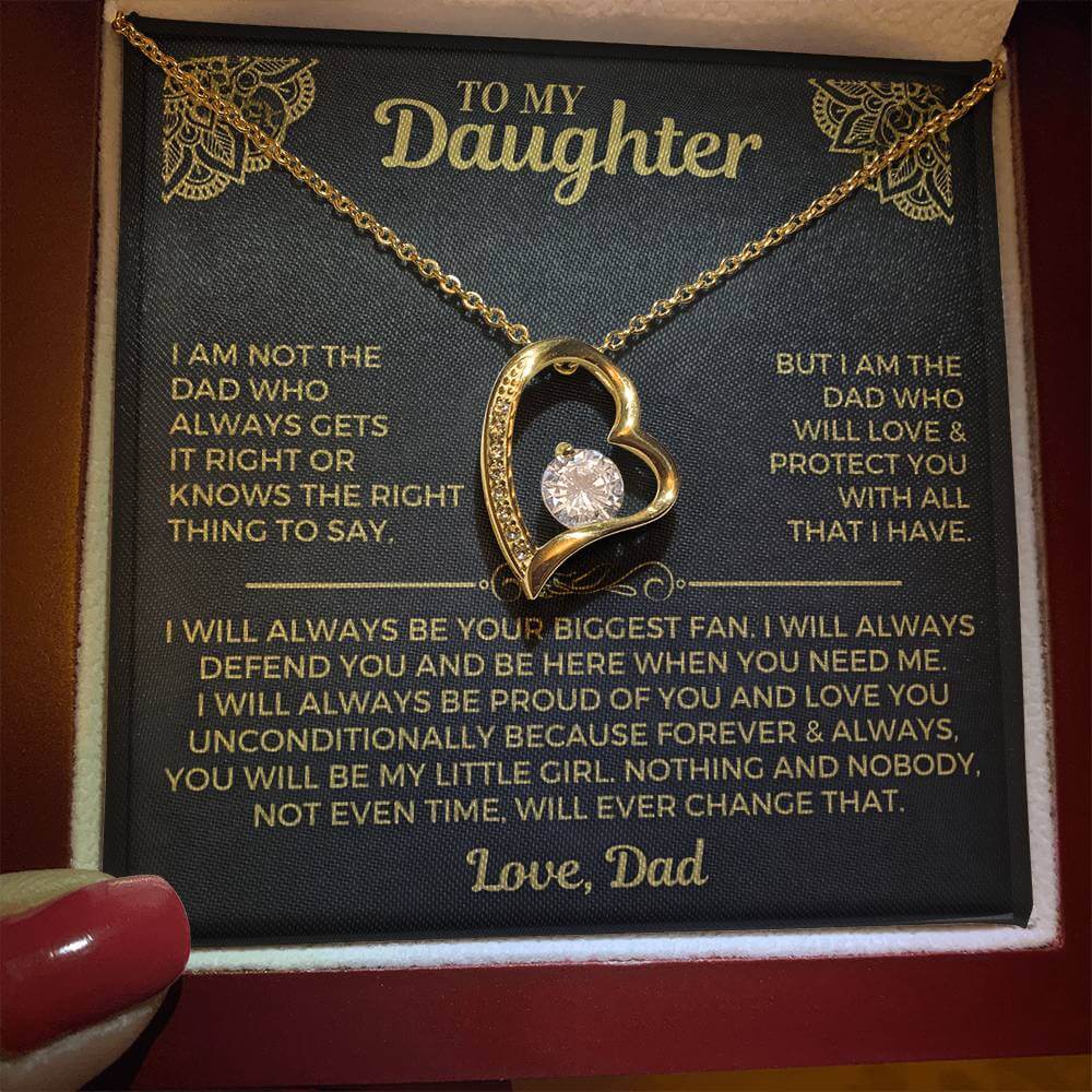 The "Always My Little Girl" Heart Necklace