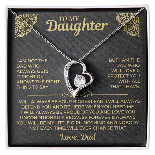 The "Always My Little Girl" Heart Necklace