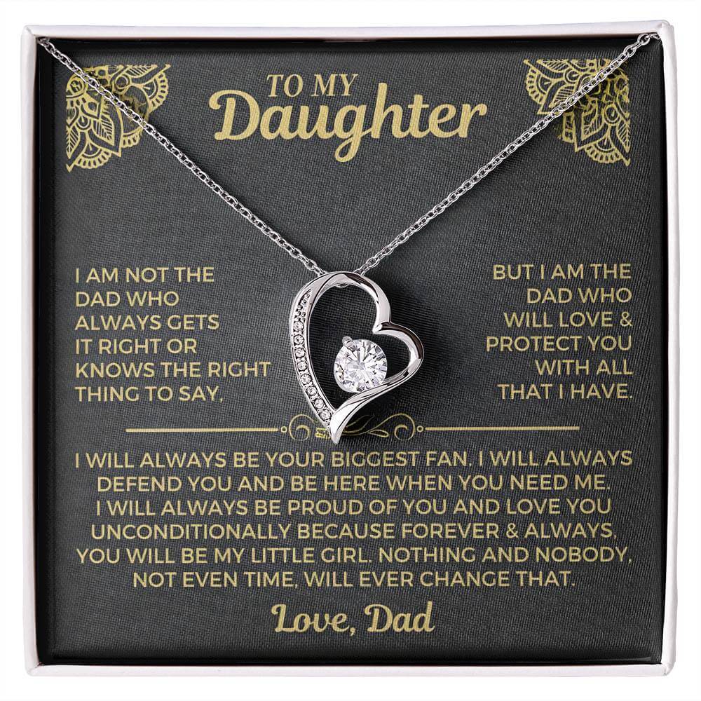 The "Always My Little Girl" Heart Necklace